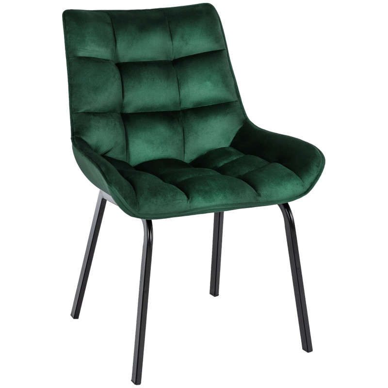 Chaise Saranda en velours vert