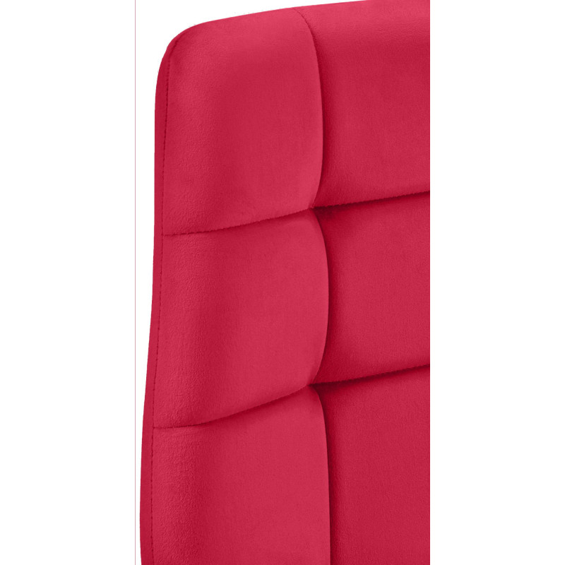 Lot de 4 chaises de salle à manger Tilde en velours rouge
