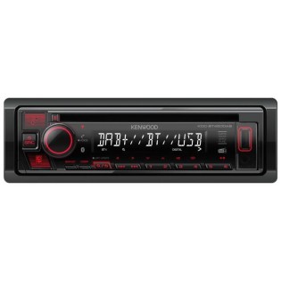 Autoradio KENWOOD - KDC-BT450DAB - CD - USB - Bluetooth - DAB+ - Eclairage rouge