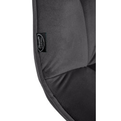 Ensemble de 2 chaises de salle à manger Vermont en velours noir