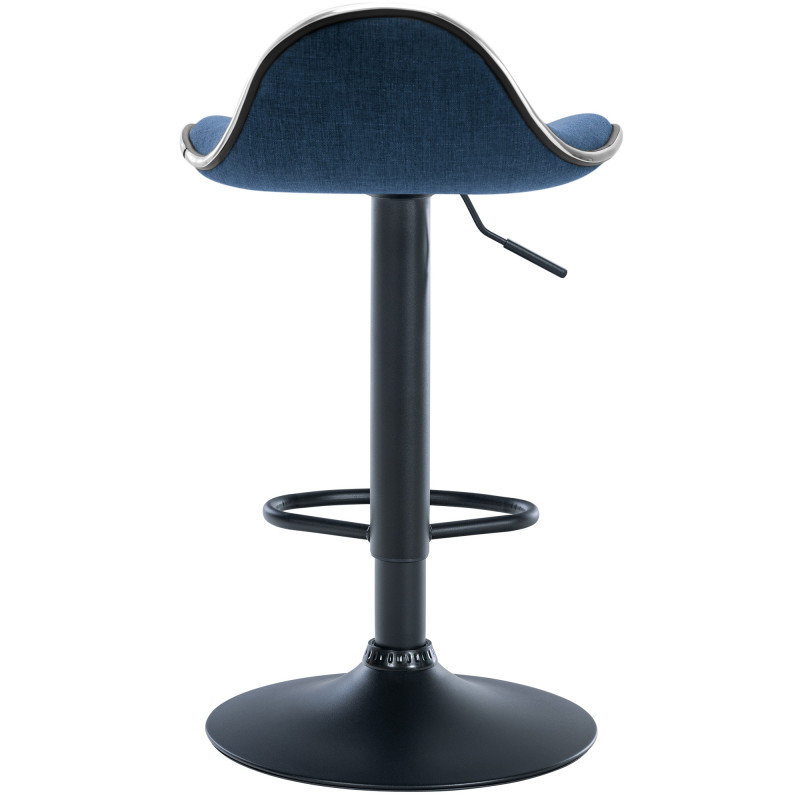 Tabouret de bar Shanghai tissu bleu