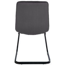 Ensemble de 2 chaises de salle à manger Vermont en velours noir