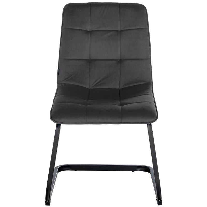 Ensemble de 2 chaises de salle à manger Vermont en velours noir