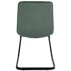 Ensemble de 2 chaises de salle à manger Vermont en velours vert foncé
