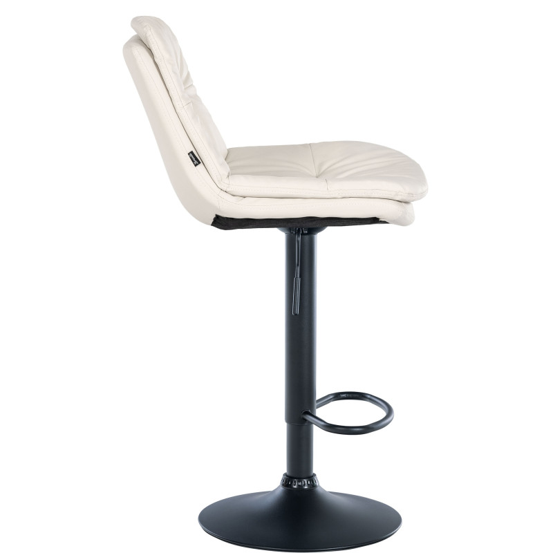 Tabouret de bar Laurel, simili cuir blanc