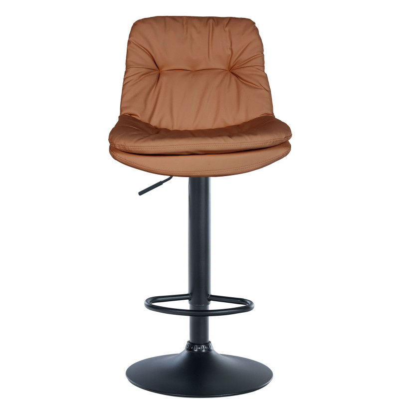 Tabouret de bar Laurel, simili cuir marron clair
