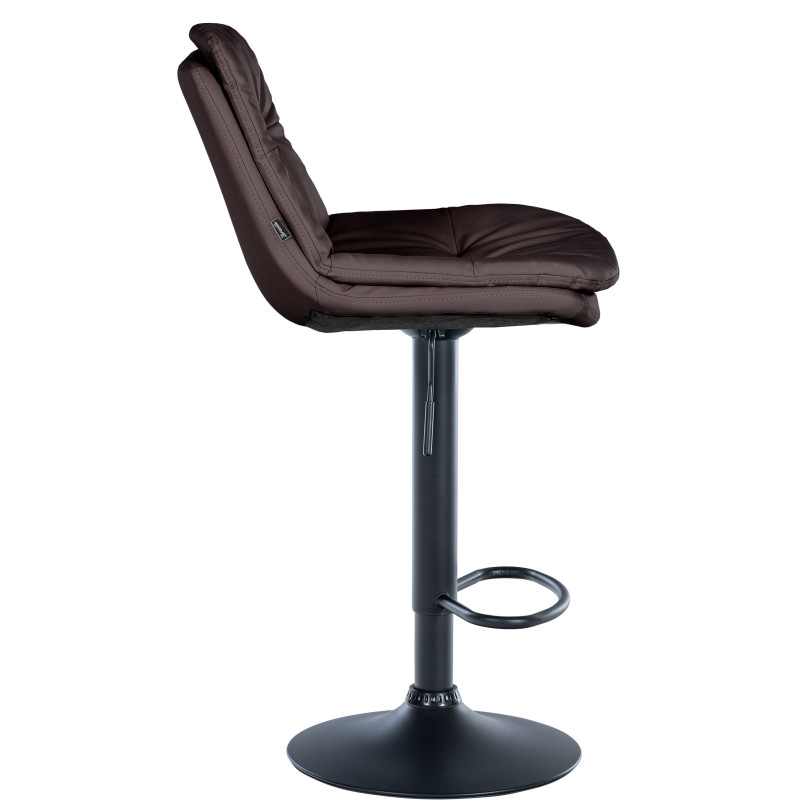 Tabouret de bar Laurel, simili cuir brun