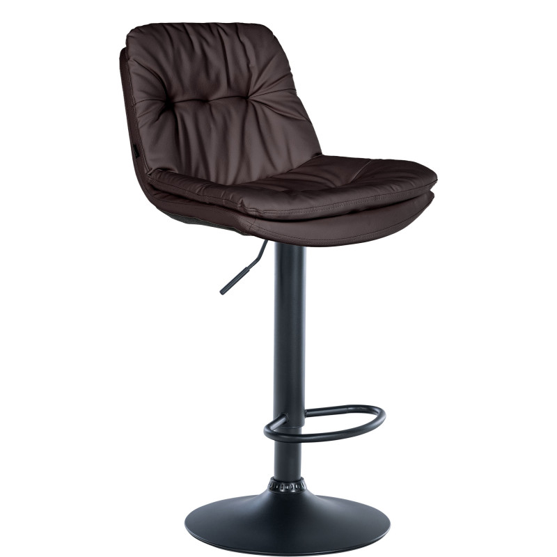 Tabouret de bar Laurel, simili cuir brun