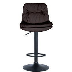 Tabouret de bar Laurel, simili cuir brun
