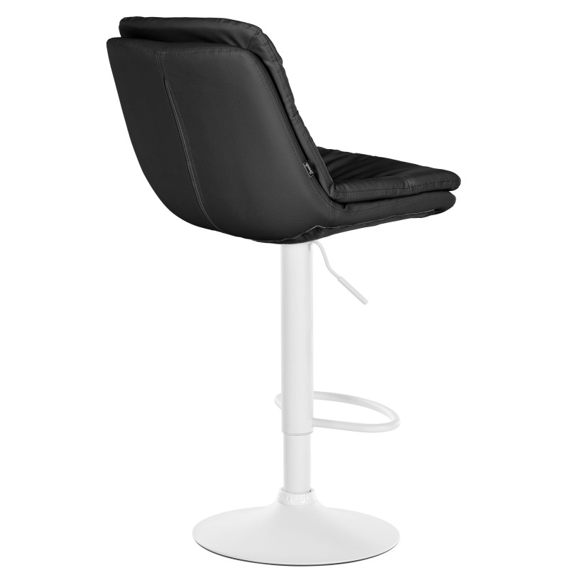 Tabouret de bar Laurel, similicuir noir