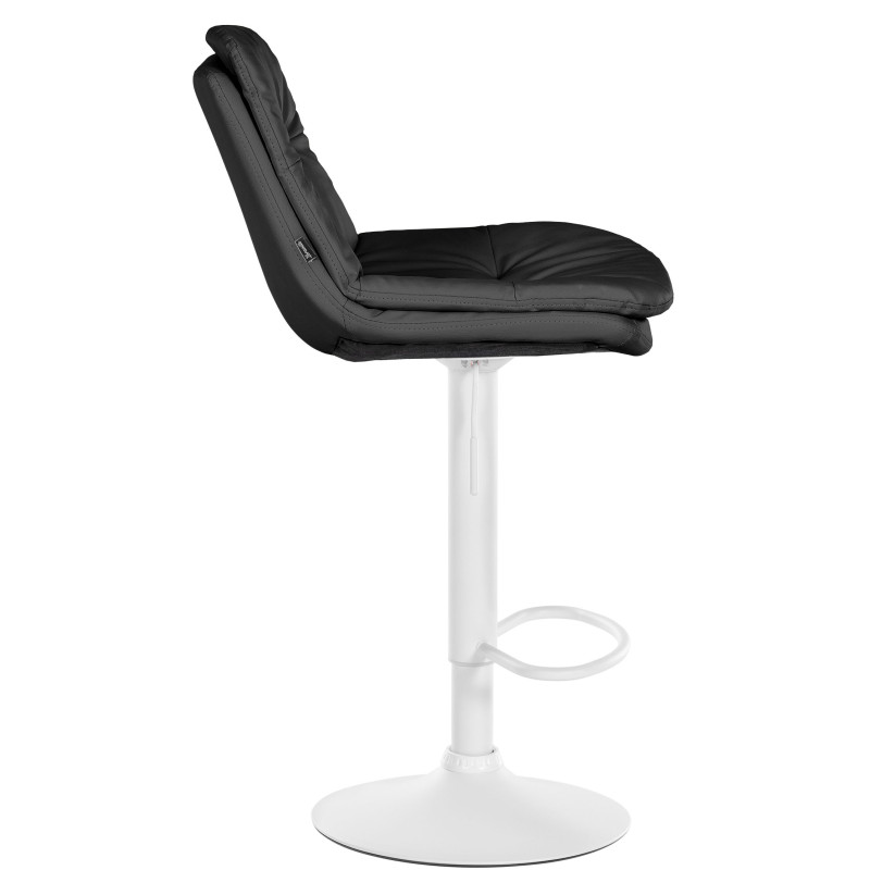 Tabouret de bar Laurel, similicuir noir