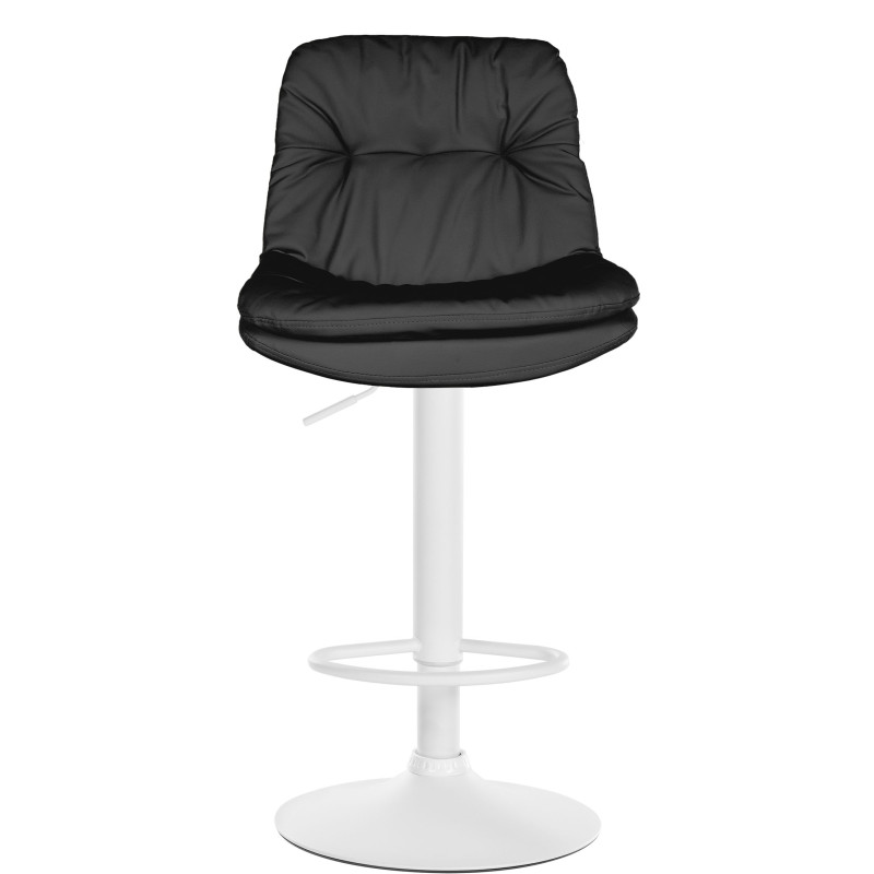 Tabouret de bar Laurel, similicuir noir