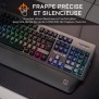 THE G-LAB Clavier gaming RGB - Repose Poignet - FR - AZERTY