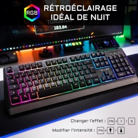 THE G-LAB KEYZ TUNGSTEN Clavier sans fil Gaming - Français - AZERTY