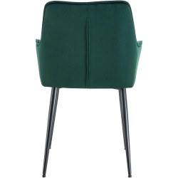 Chaise de salle à manger Ferndale, velours vert foncé