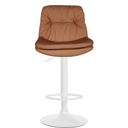 Tabouret de bar Laurel, similicuir marron clair