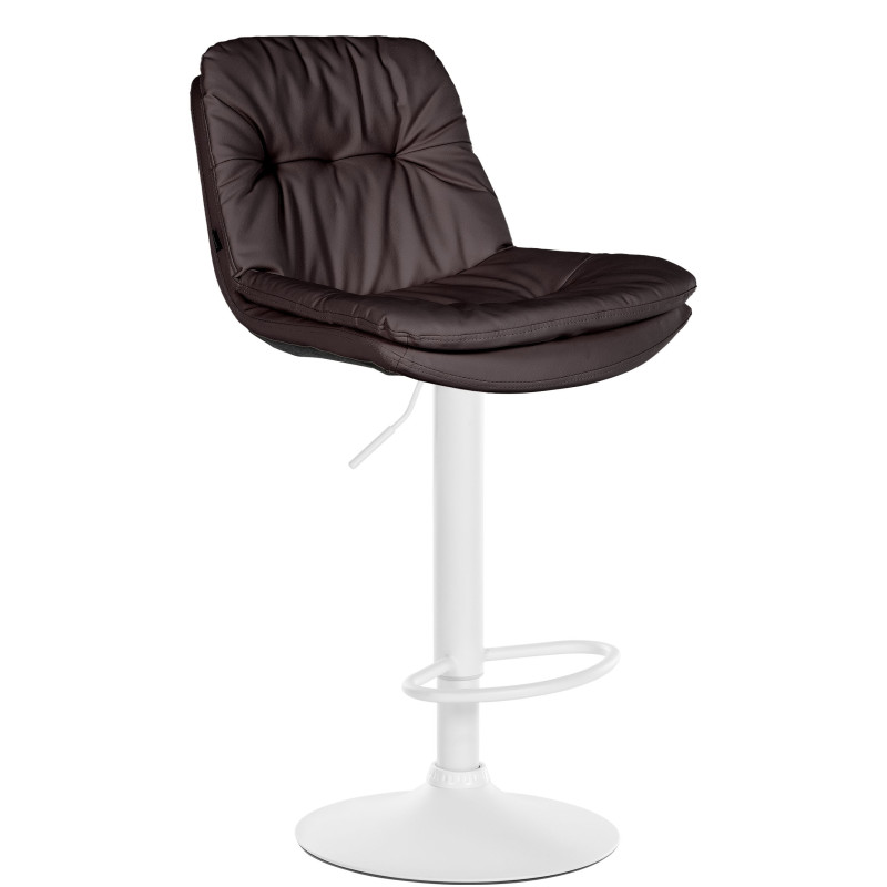 Tabouret de bar Laurel, similicuir brun