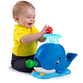 Jouet d'activité Musicale avec lumiere et Sons - BRIGHT STARTS - Silly Spout Whale Ball Popper -  3 balles - Développement préco