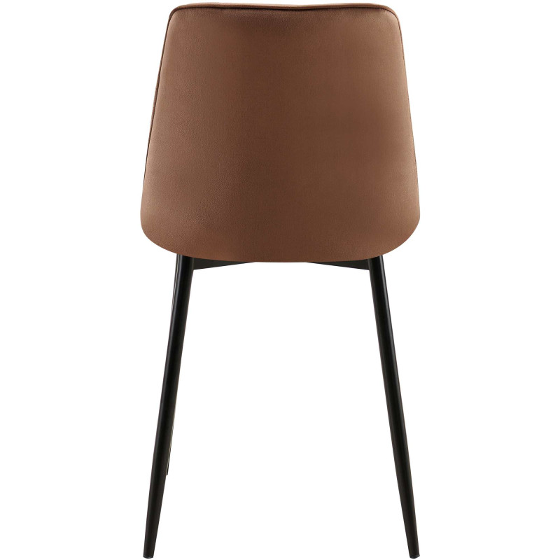 Chaise de salle à manger Gifford en velours marron