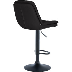 Tabouret de bar Laurel en tissu noir