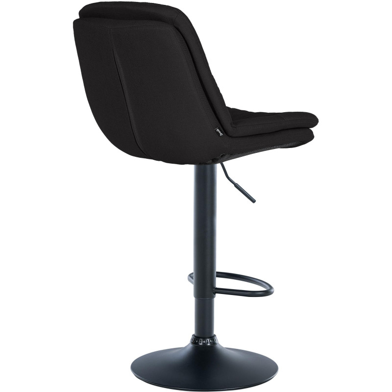 Tabouret de bar Laurel en tissu noir