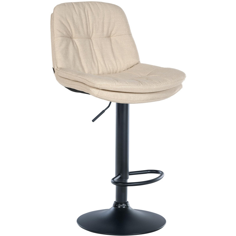 Tabouret de bar Laurel en tissu crème