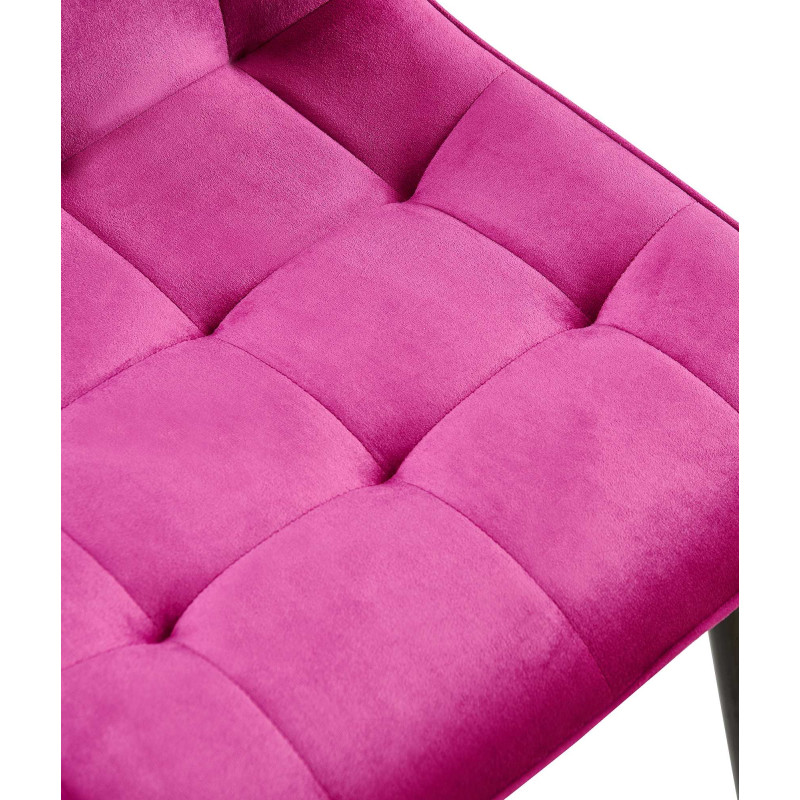 Chaise de salle à manger Gifford, velours, violet