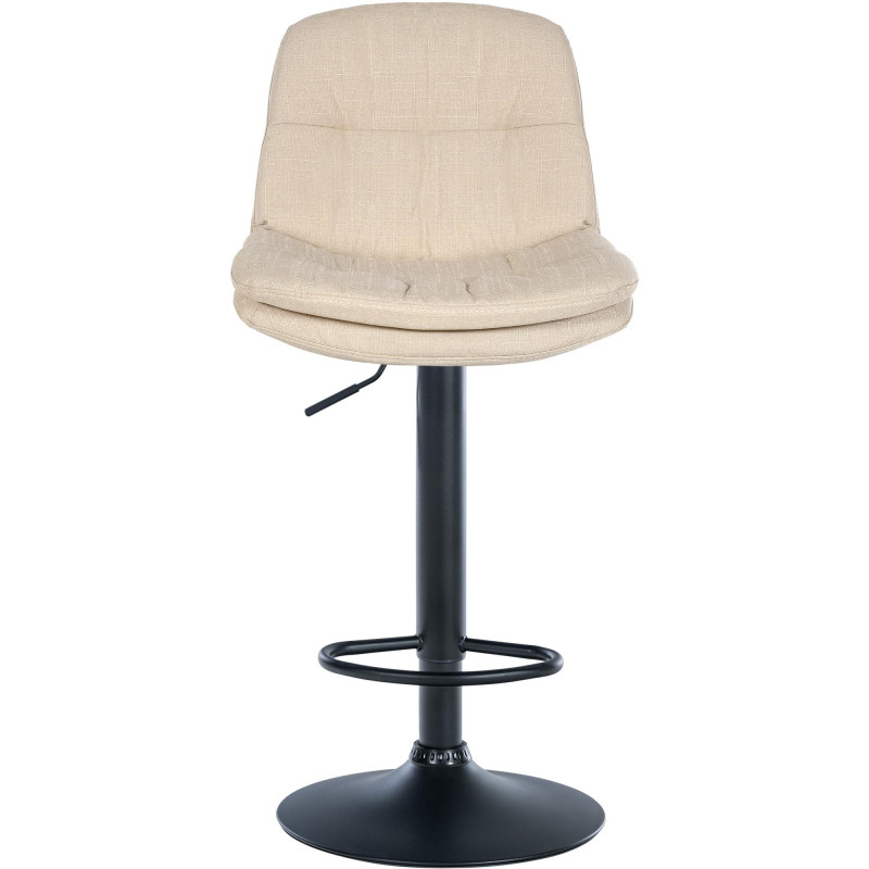 Tabouret de bar Laurel en tissu crème