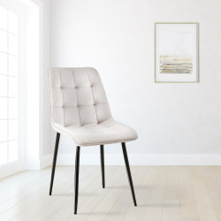 Chaise de salle à manger Gifford en velours gris