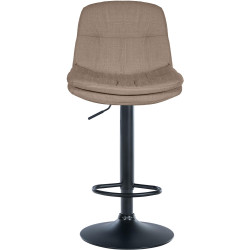 Tabouret de bar Laurel en tissu taupe