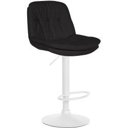 Tabouret de bar Laurel en tissu noir