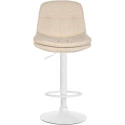Tabouret de bar Laurel en tissu crème