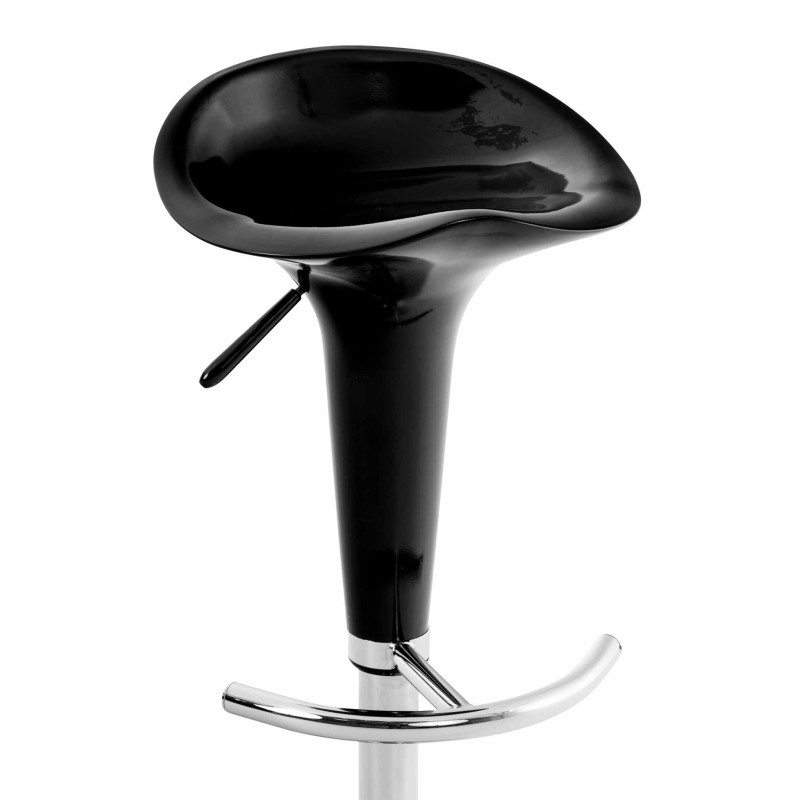 Tabouret de bar en forme de selle noir