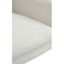 Chaise de salle à manger Pickett en tissu crème