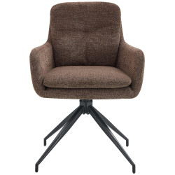 Chaise de salle à manger Pickett en tissu marron