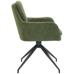 Chaise de salle à manger Pickett en tissu vert