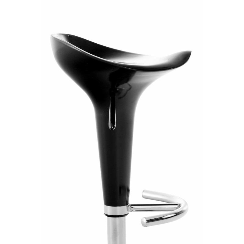 Tabouret de bar en forme de selle noir