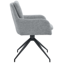 Chaise de salle à manger Pickett en tissu gris