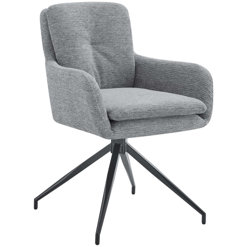 Chaise de salle à manger Pickett en tissu gris