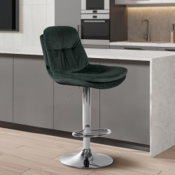 Tabouret de bar chromé en...