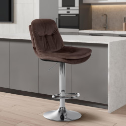 Tabouret de bar chromé en...