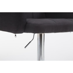 Tabouret de bar Los Angeles tissu C noir