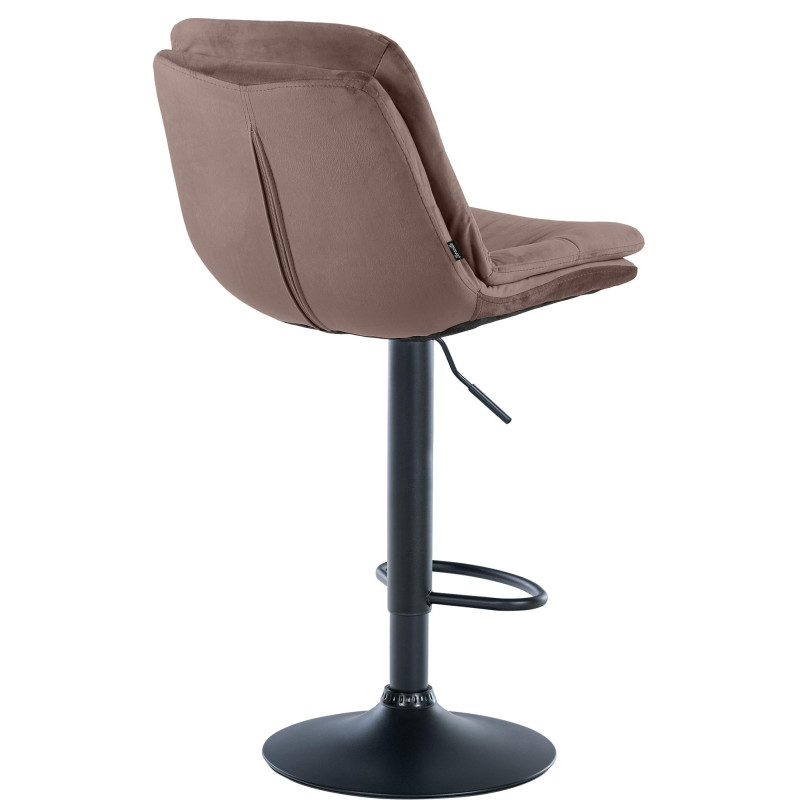 Tabouret de bar Laurel en velours brun
