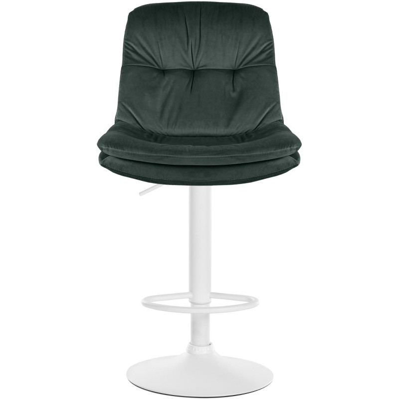 Tabouret de bar Laurel en velours vert foncé