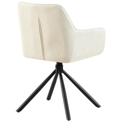 Chaise Tipton en tissu crème