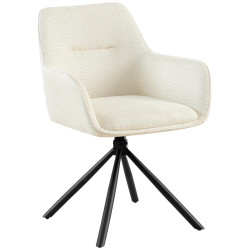 Chaise Tipton en tissu crème