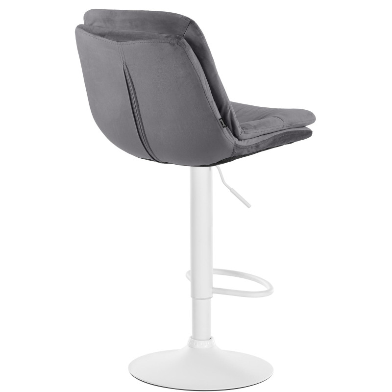 Tabouret de bar Laurel en velours gris foncé