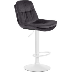Tabouret de bar Laurel en velours noir