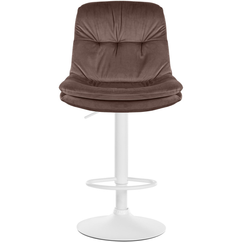 Tabouret de bar Laurel en velours brun