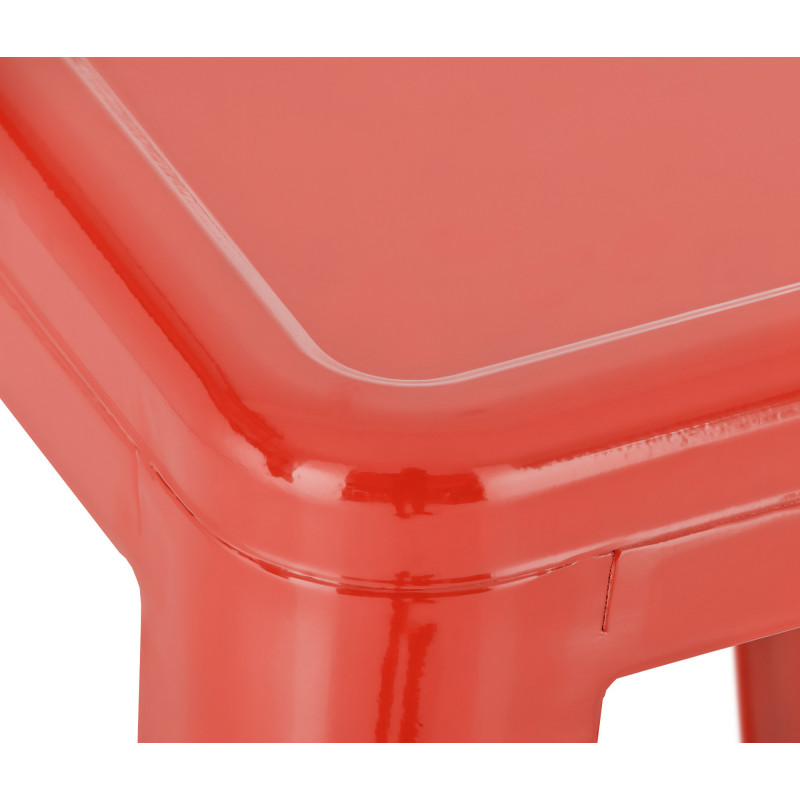 Lot de 4 tabourets de bar Joshua rouge